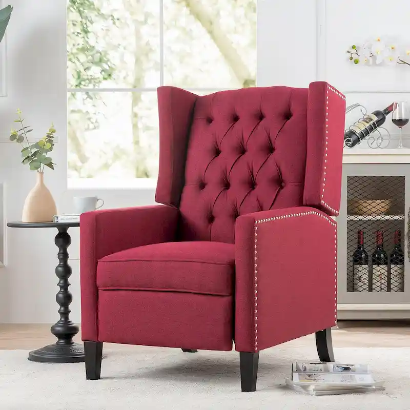Wide Manual Wing Chair Recliner - 34.45 x 27.16 x 40.55