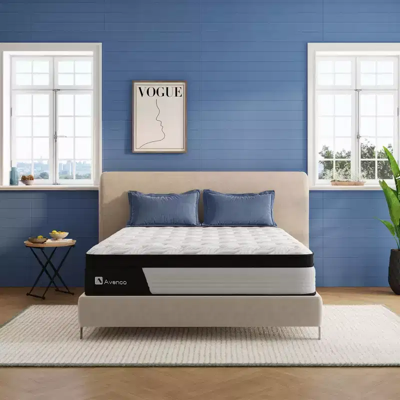 Avenco 10 12 inch Medium Cooling Memory Foam Hybrid Mattress, CertiPUR-US, OEKO-TEX Certified