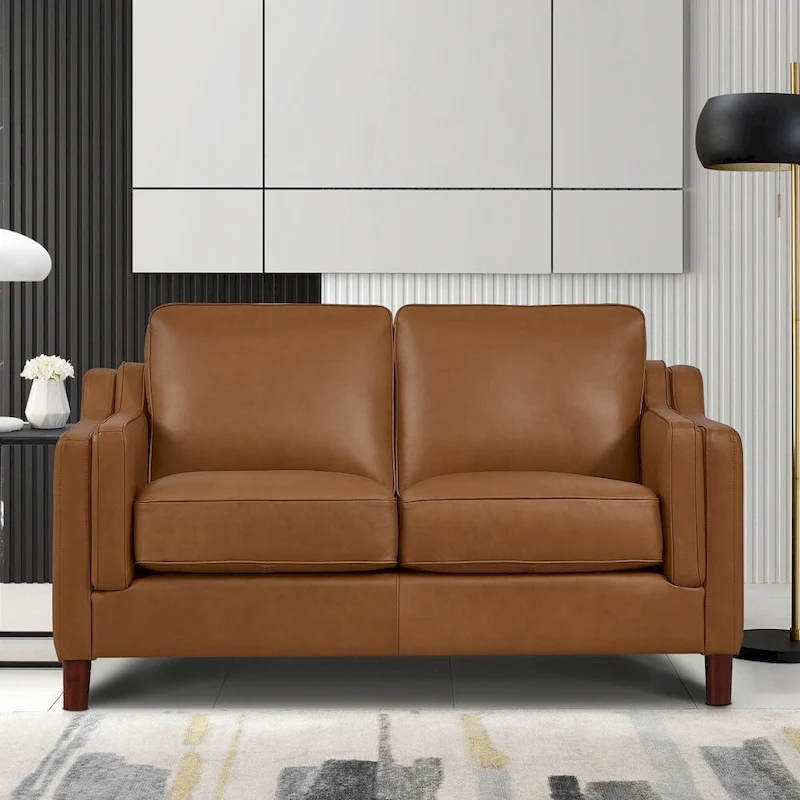 Hydeline Bella Top Grain Leather Sofa Set, Sofa and Loveseat
