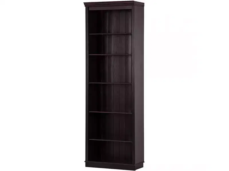 Solid Wood 6-Shelf Open Bookcase