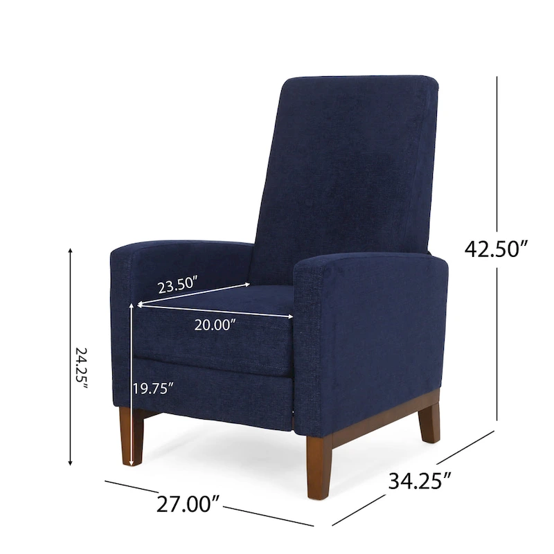 Kalstrom Upholstered Pushback Recliner by Christopher Knight Home
