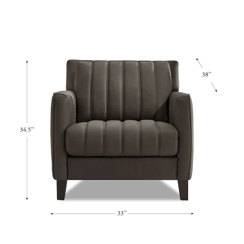 Hydeline Ennis Top Grain Leather Sofa Loveseat and Chair Set - Sofa, Loveseat, Chair