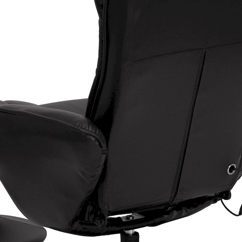 LeatherSoft Massaging Multi-Position Recliner w/Ottoman