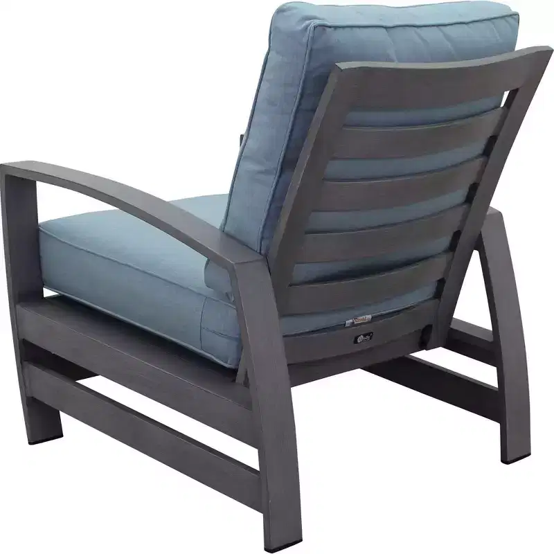 Courtyard Casual Cabo Alum Lounge Chair Aluminum Frame with Sunbrella Cushions