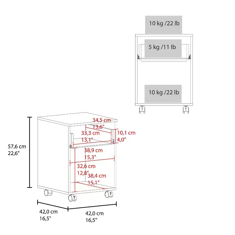 Open Shelf Modern Nightstand for Bedroom and Living Room
