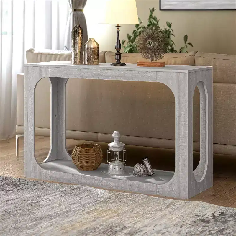 Console Table with Two-Tier Open Shelf 47 W x 15.6 D x 30 H