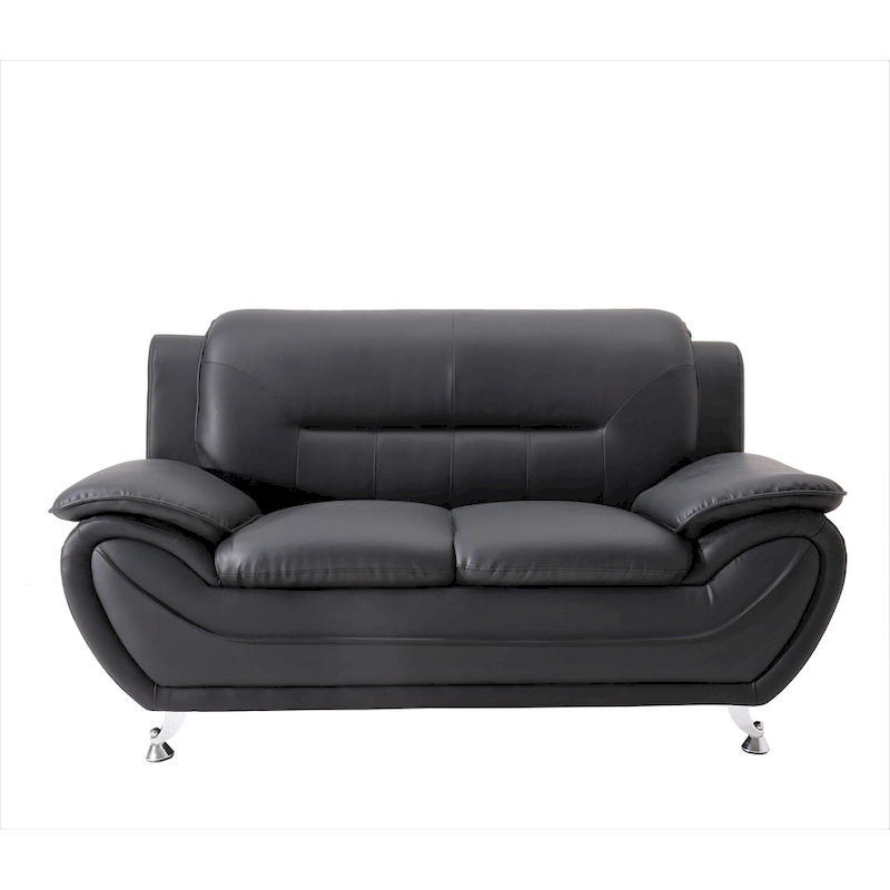 Sanuel 61.3 Faux Leather Pillow Top Arm Loveseat - N/A