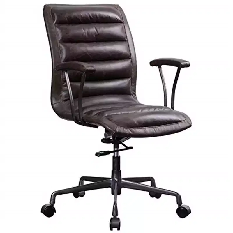 HomeStock 40.5 in.H Adjustable Height Black Foam Seat Material with Adjustable Tilt Executive Office Chairs