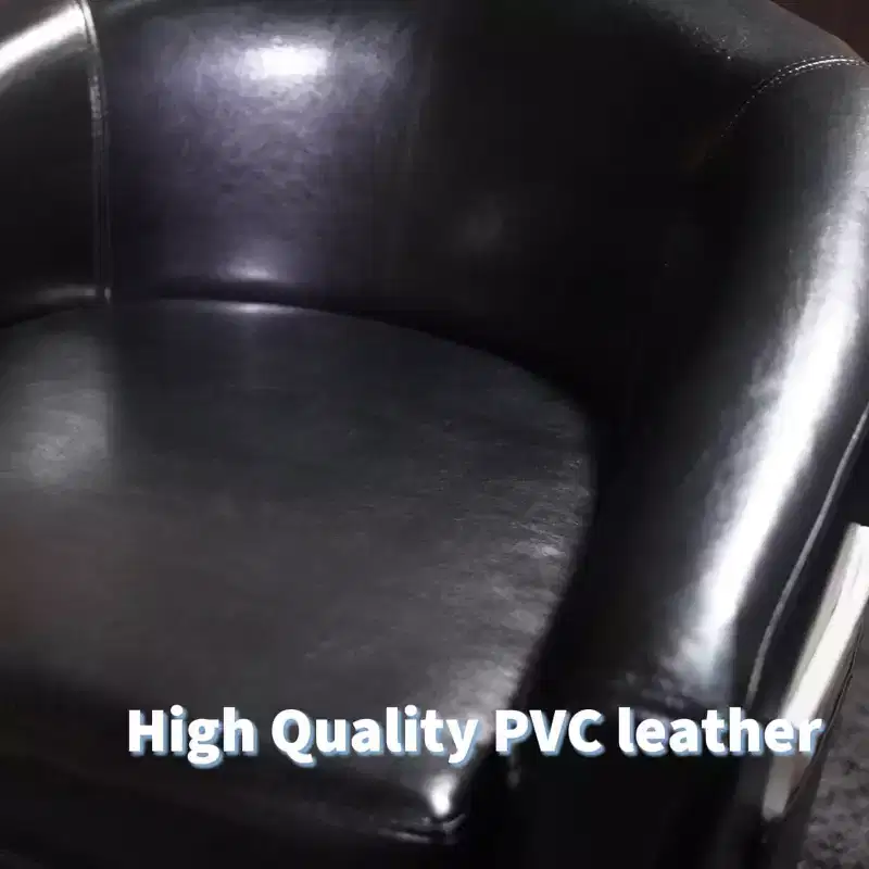 Wing Chair Small Accent Armchair with PU Cushion, 25x26.8x28 Faux Leather Lounge Chair in Brown Grey Black for Compact Spaces