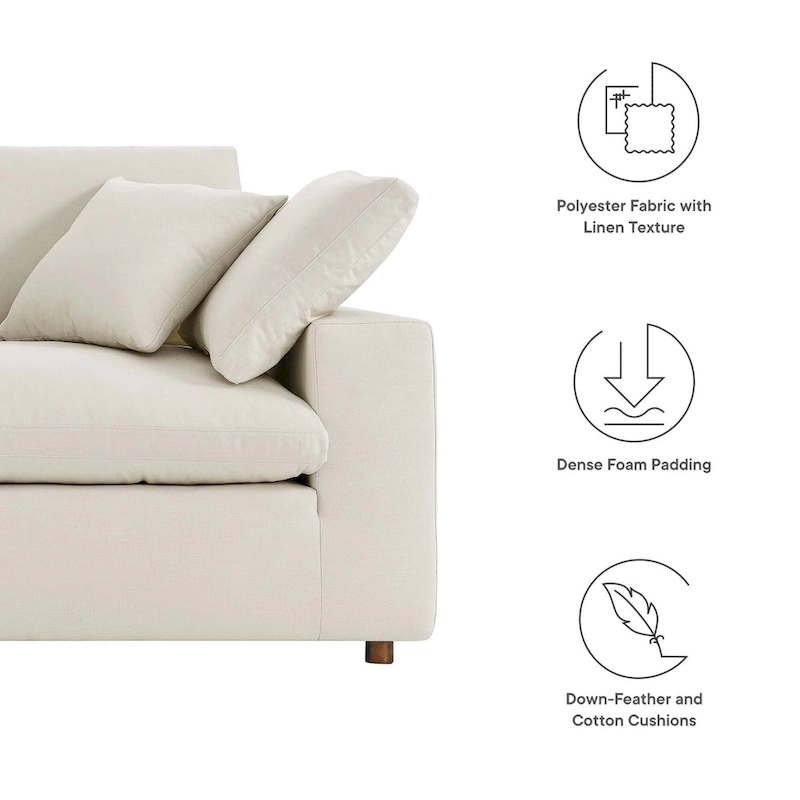 Commix Down Filled Overstuffed Loveseat - N/A