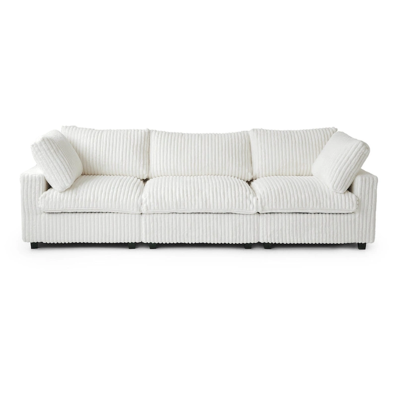 Soft Plush Modular Sectional Sofa Modern Upholstered Living Room Couch