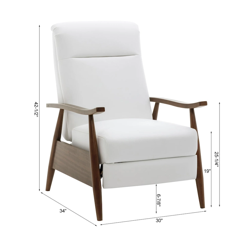 Sienna Upholstered Wood Push Back Recliner by Greyson Living