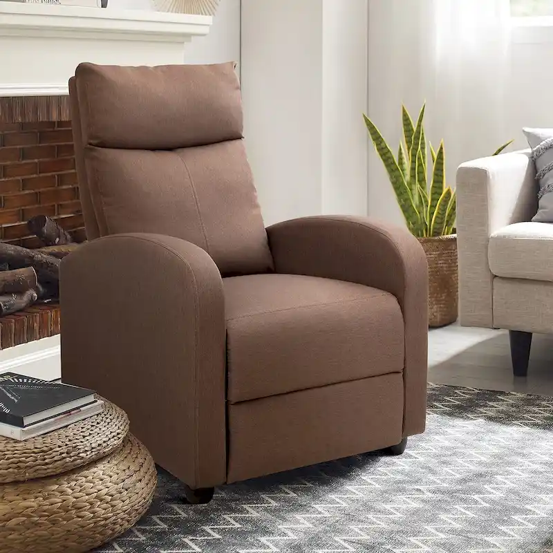 Fabric Recliner Chair Massage Recliner Sofa Chair Adjustable Reclining Chairs Home Theater Single Modern
