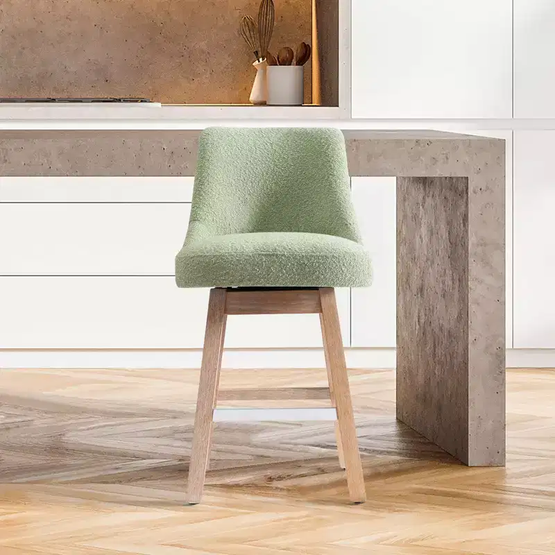 WestinTrends 26 Upholstered Swivel Counter Height Bar Stool, Desert Sage