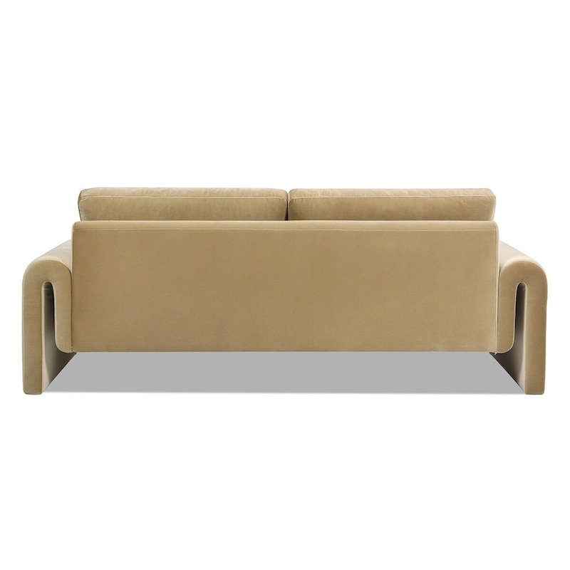 Mason 85 Velvet Pillow Back Curved Arm Sofa
