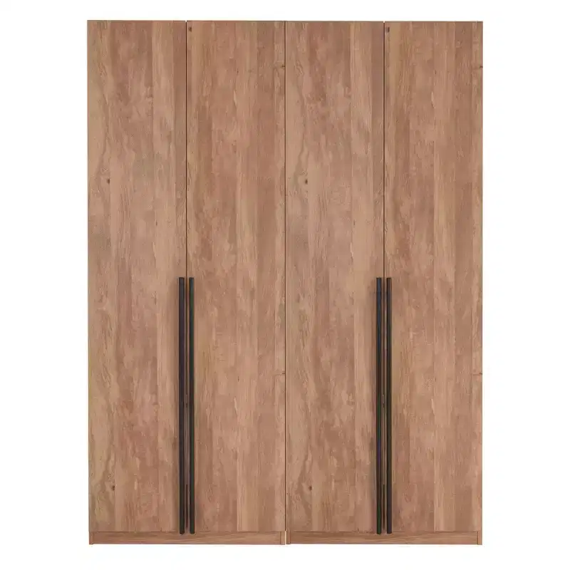 Manhattan Comfort Set of 2 Lee 2 Door and 4 Shelf Wardrobe Closets