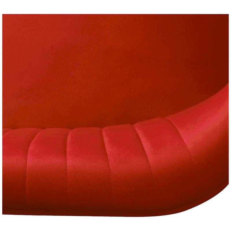 Farrah Upholstered Velvet Polyester 46 Wide Loveseat - Armless/ Scalloped Back