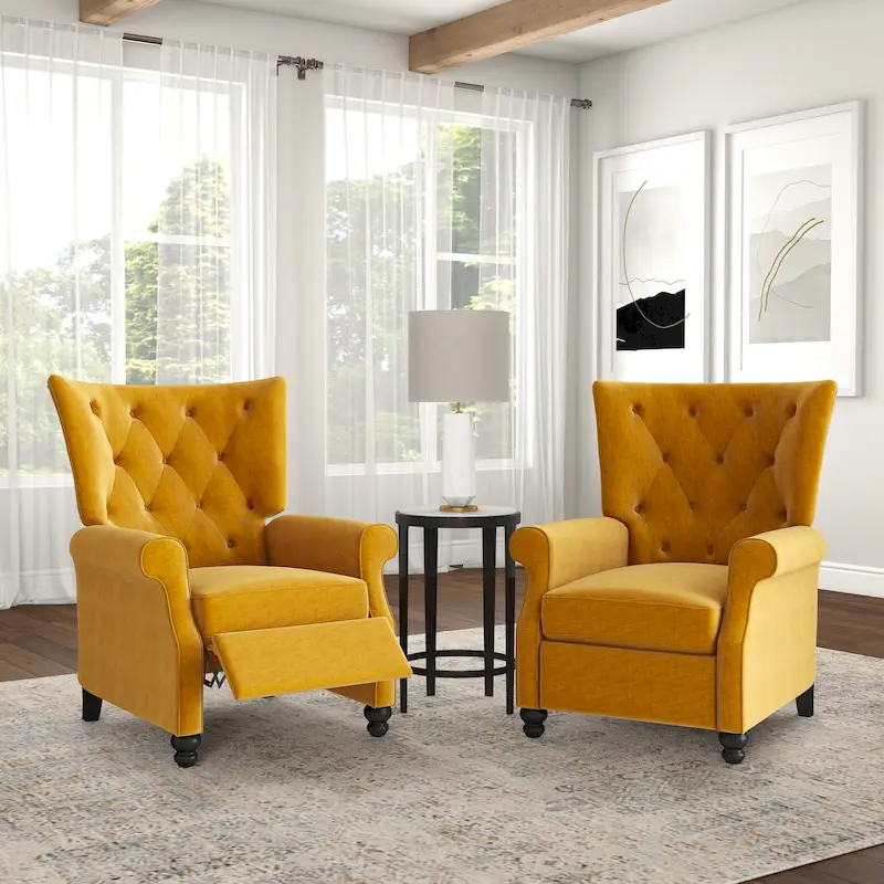 The Canary Recliner, Modern Wingback Chair