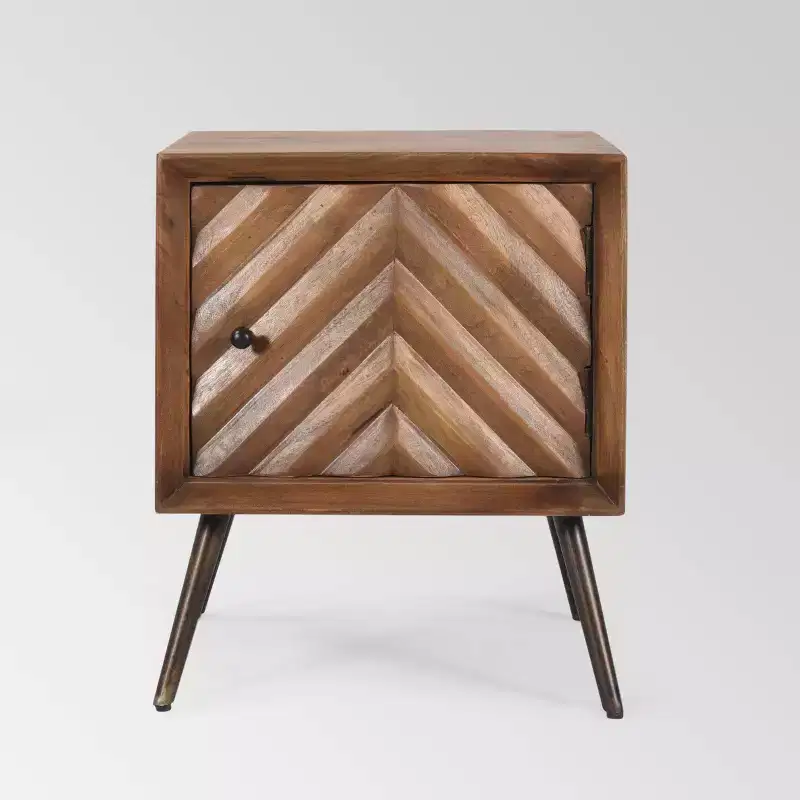 Christopher Knight Home Harrington MidCentury Modern Cabinet Dark Brown: Mango Wood, No Shelves, Hardwood Frame