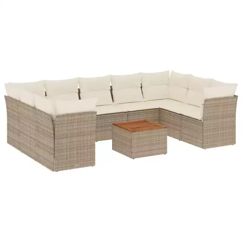 vidaXL Modular Patio Sofa Set with Cushions in Various Colors