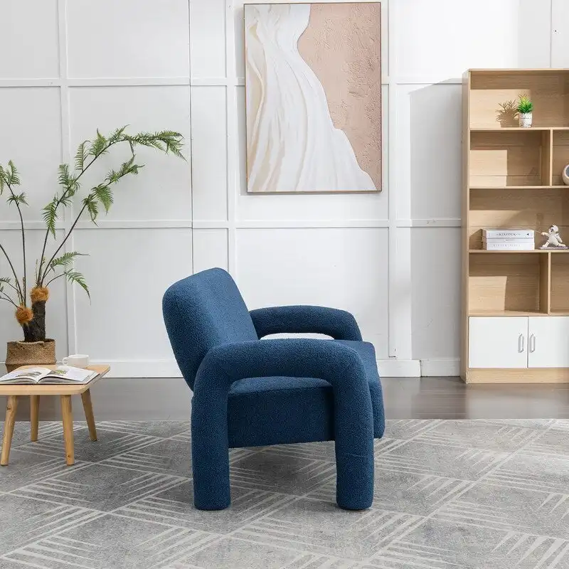 SEYNAR Mid-Century Modern Boucle 51 Solid Wood Curved Sofa