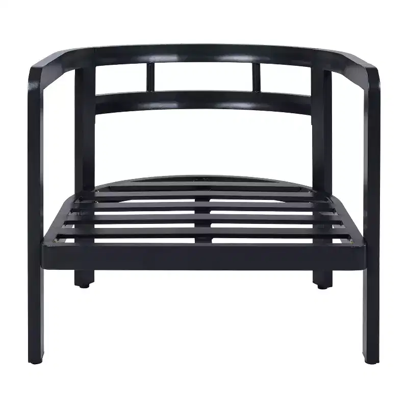 Christopher Knight Home Miguel Modern Aluminium Patio Accent Chair with Curved Backrest and Cushion
