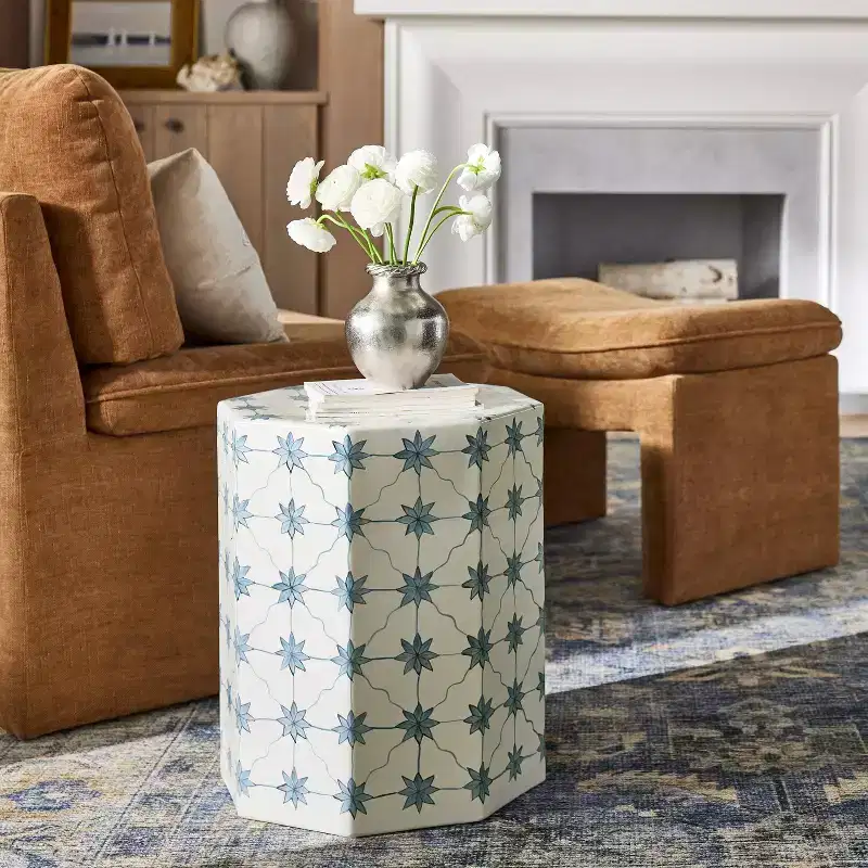 Ceramic Side Table Natural Off-White - Threshold™ designed with Studio McGee