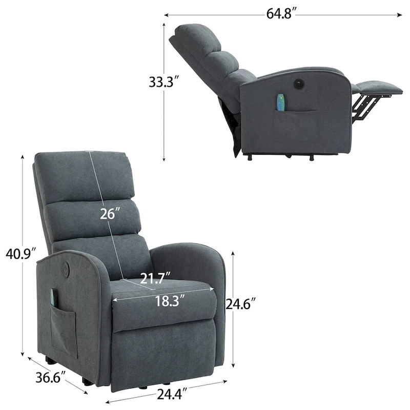 AVAWING Modern Power Lift Massage Chair Electric Recliner