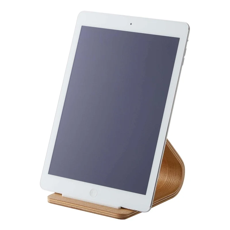 Yamazaki Home Tablet Stand, Wood - L 5.51 x W 4.72 x H 4.53 inches