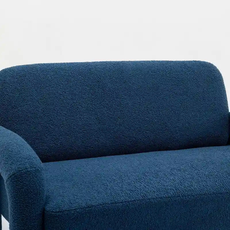 SEYNAR Mid-Century Modern Boucle 51 Solid Wood Curved Sofa
