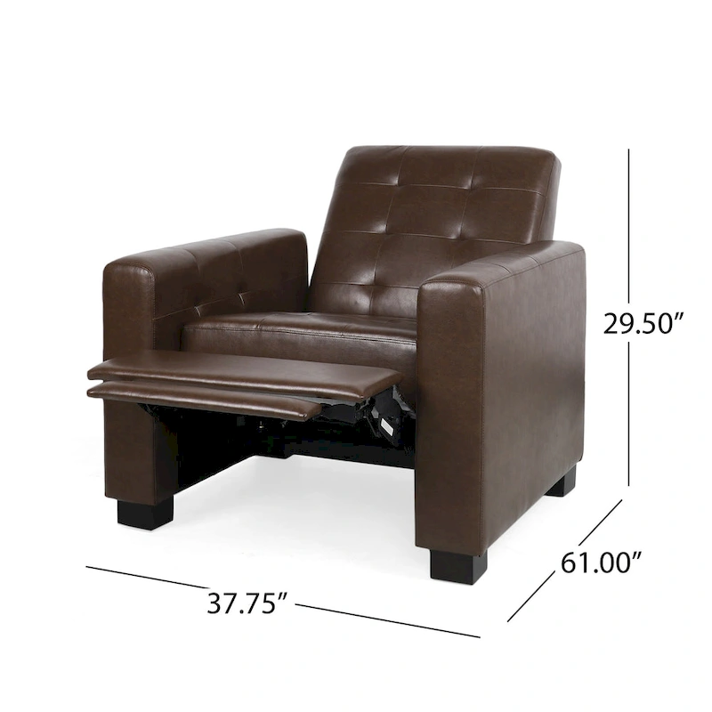 Craigue Upholstered Pushback Recliner by Christopher Knight Home