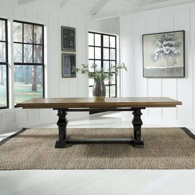 Harvest Home Chalkboard 5 Piece Trestle Table Set