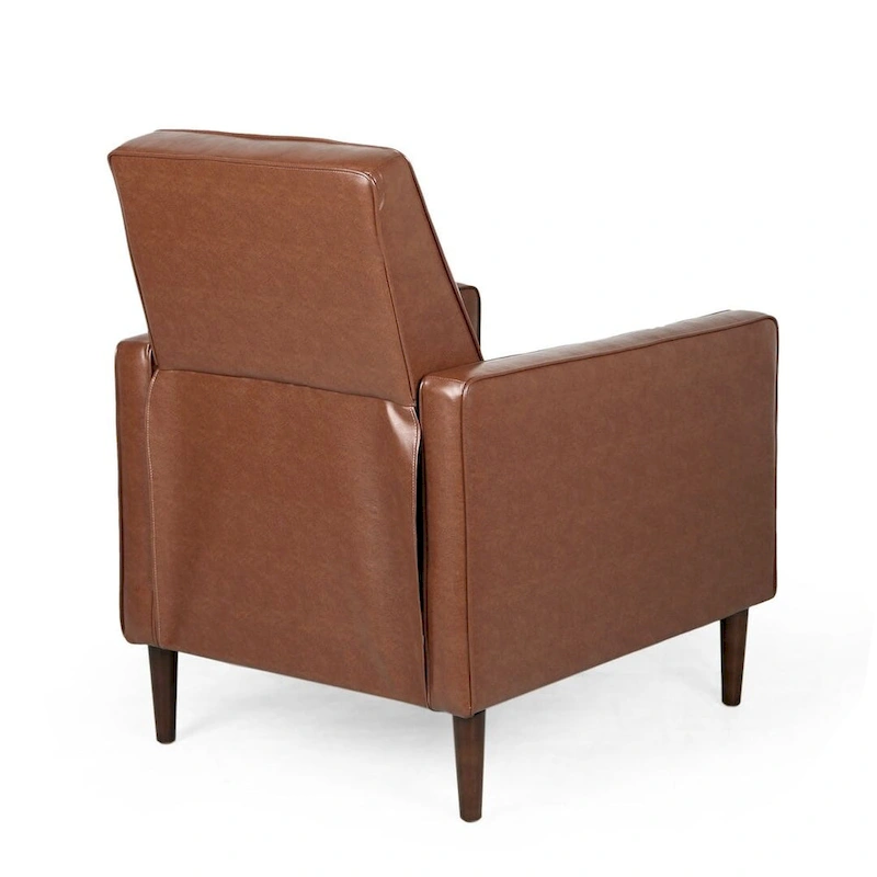 Mid-Century Modern Fabric Recliner Chair with Birch Legs by Christopher Knight Home