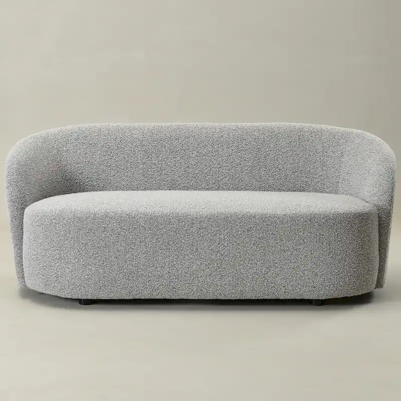 KINWELL Sherpa Upholstered Loveseat Boucle Sofa Couch, 68W