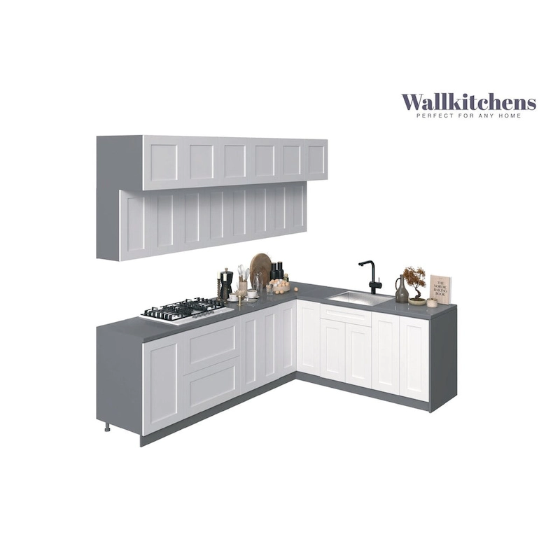 Kitchen Radiance Collection White Matte Color Base Size 9Ft Wide - 108x85