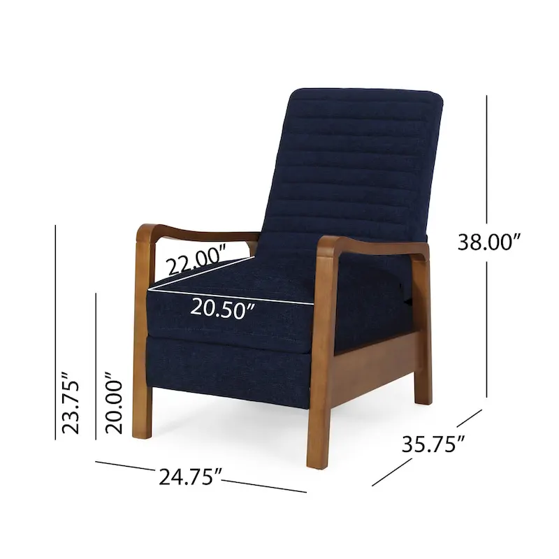 Munro Channel Stitch Pushback Recliner by Christopher Knight Home