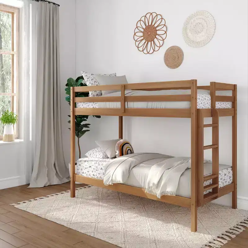 Bunk Bed for Kids, Twin over Twin, Engineered Wood, 400 lb Capacity per Bunk