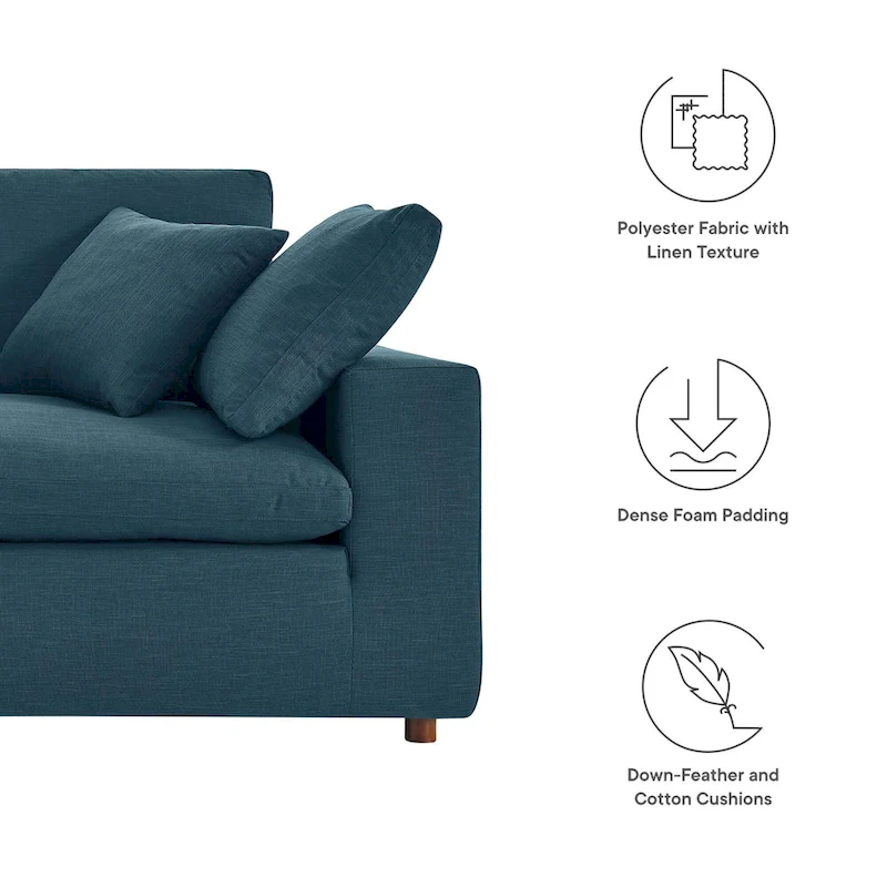 Commix Down Filled Overstuffed Loveseat - N/A