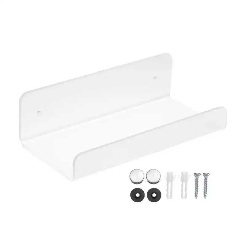 Clear Acrylic Floating Wall Shelf - U-Shape, for Bathroom & Kitchen