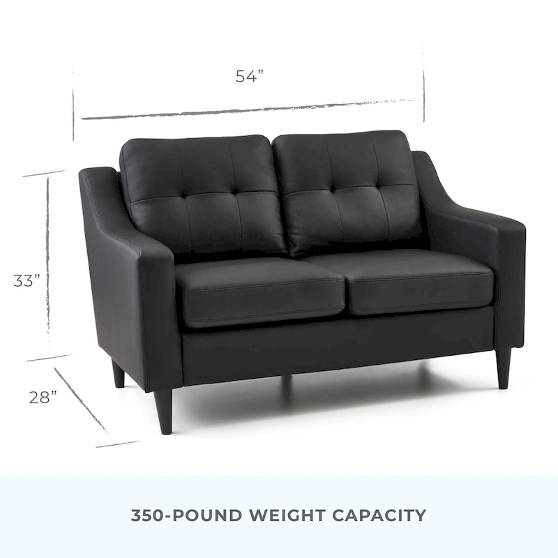 Brookside Ellen 54 Upholstered Scooped Arm Loveseat