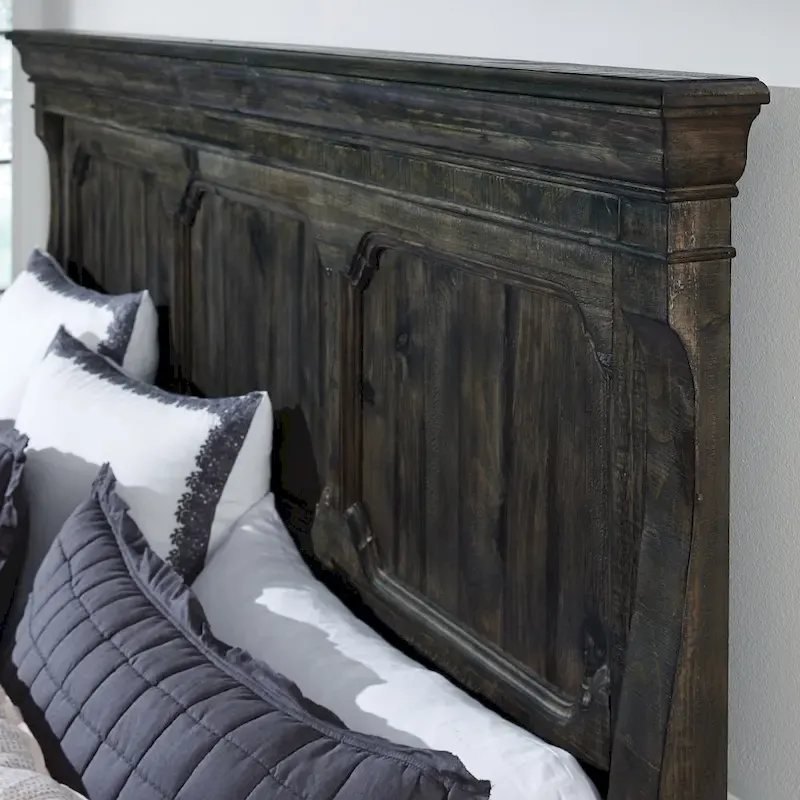 Bellamy Traditional Peppercorn Queen Panel Bed Headboard
