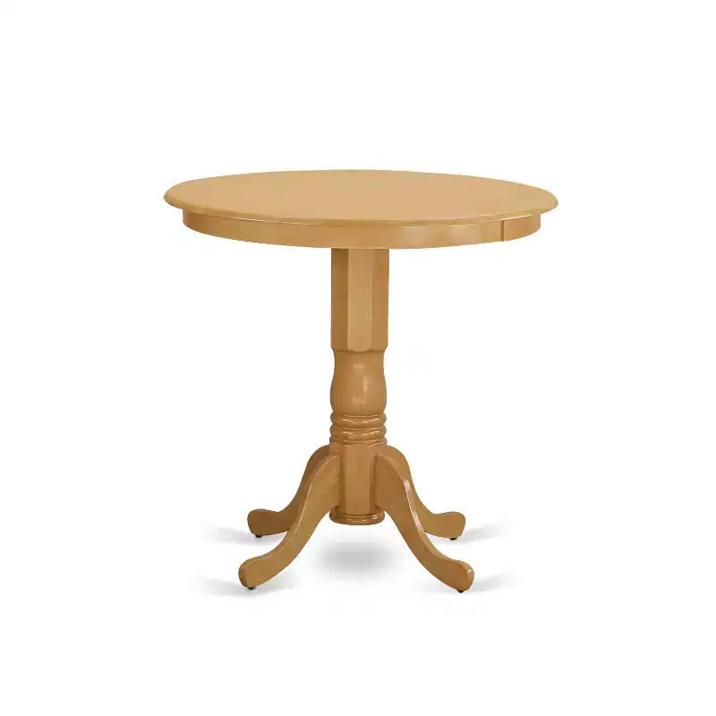 Counter Height Dining Set - 3 Piece Table & Chair Set - Small Space Kitchen Table - Oak Finish