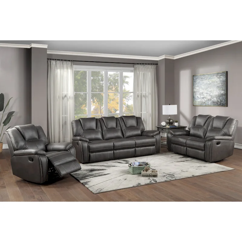 Steve Silver Kameryn Faux Leather Manual Recliner