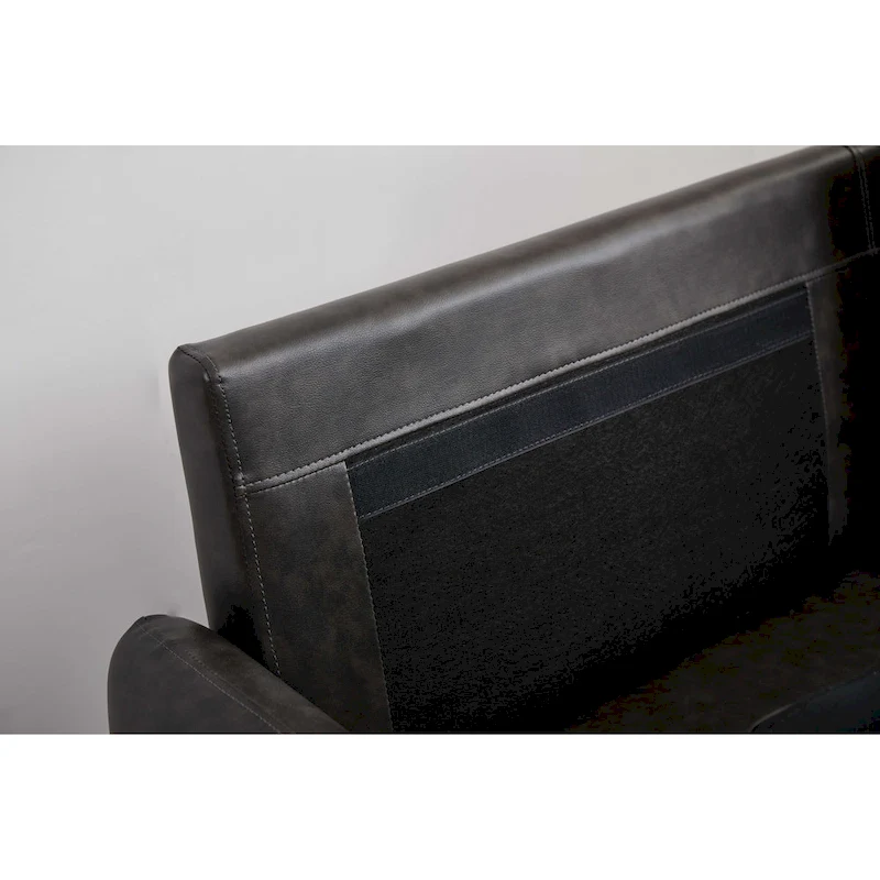 Faux leather 58 Square Arm Loveseat