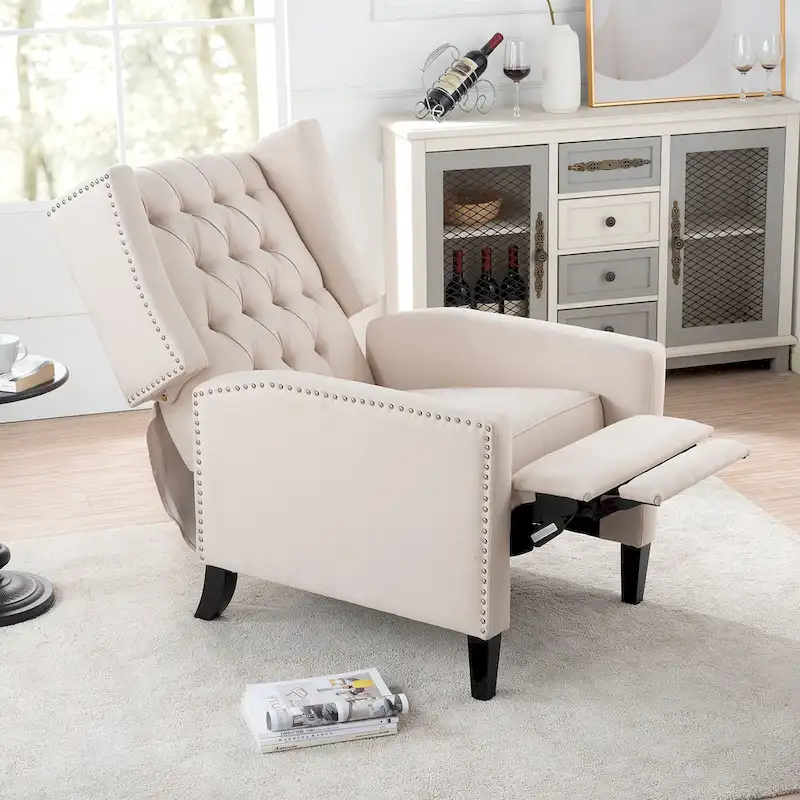 Wide Manual Wing Chair Recliner - 34.45 x 27.16 x 40.55