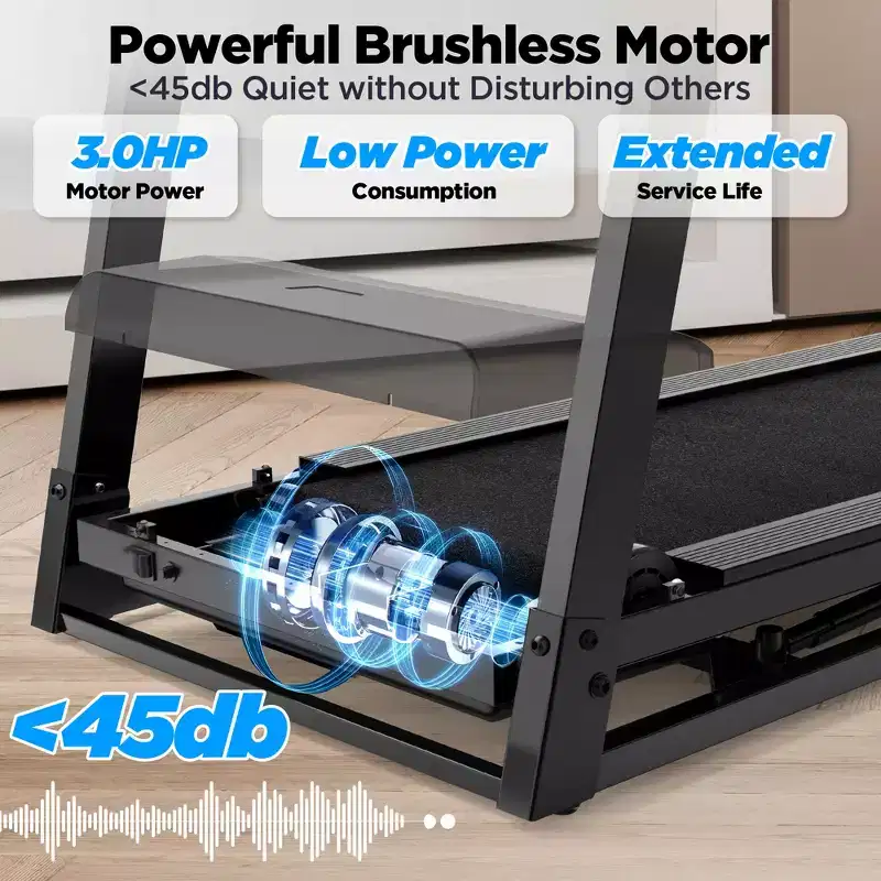 Foldable Home Treadmill with 9% 3-Level Manual Incline,300 lbs Capacity and HIFi Bluetooth Speaker for Home with Walking Running