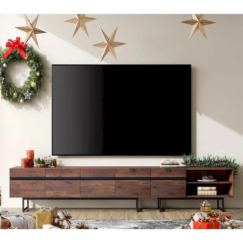 WAMPAT Modern TV Stand and Coffee Table Set of 2