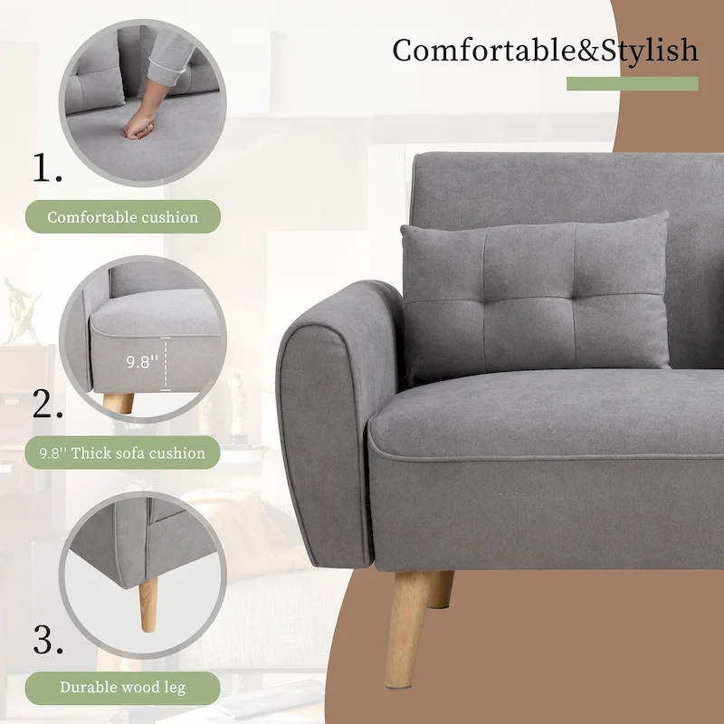 Futzca 47 Modern Loveseat Sofa