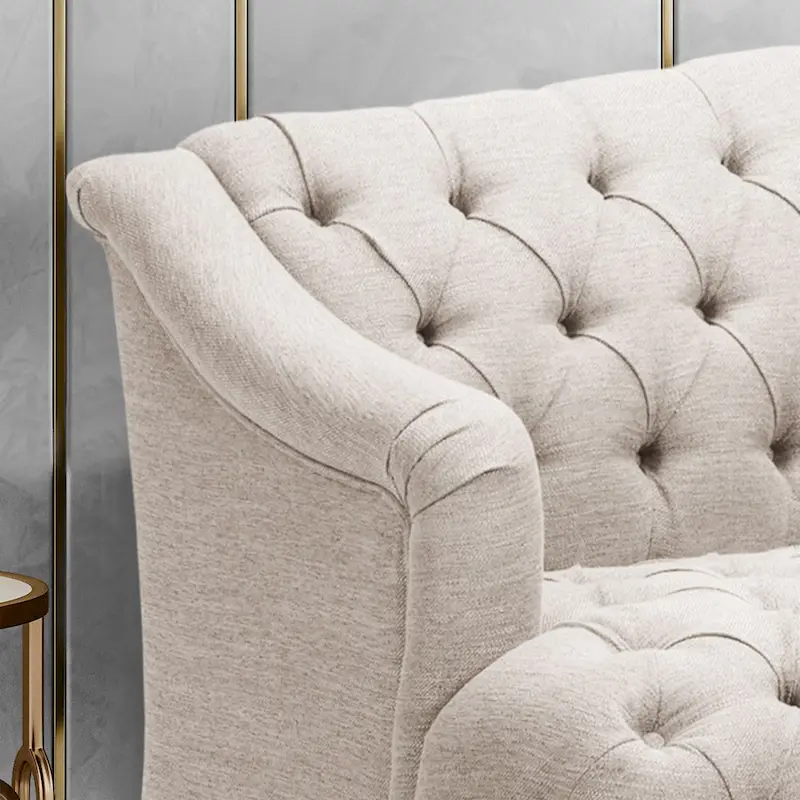 Adelia Modern 3-seat Tufted Fabric Sofa by Christopher Knight Home