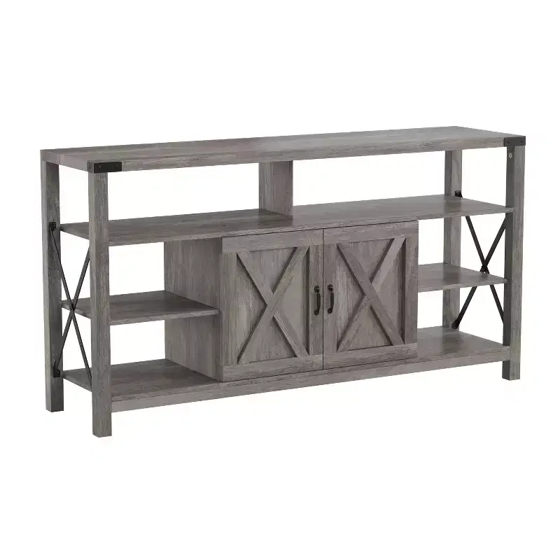 Engineered Wood Laminate Media Console Cabinet 60